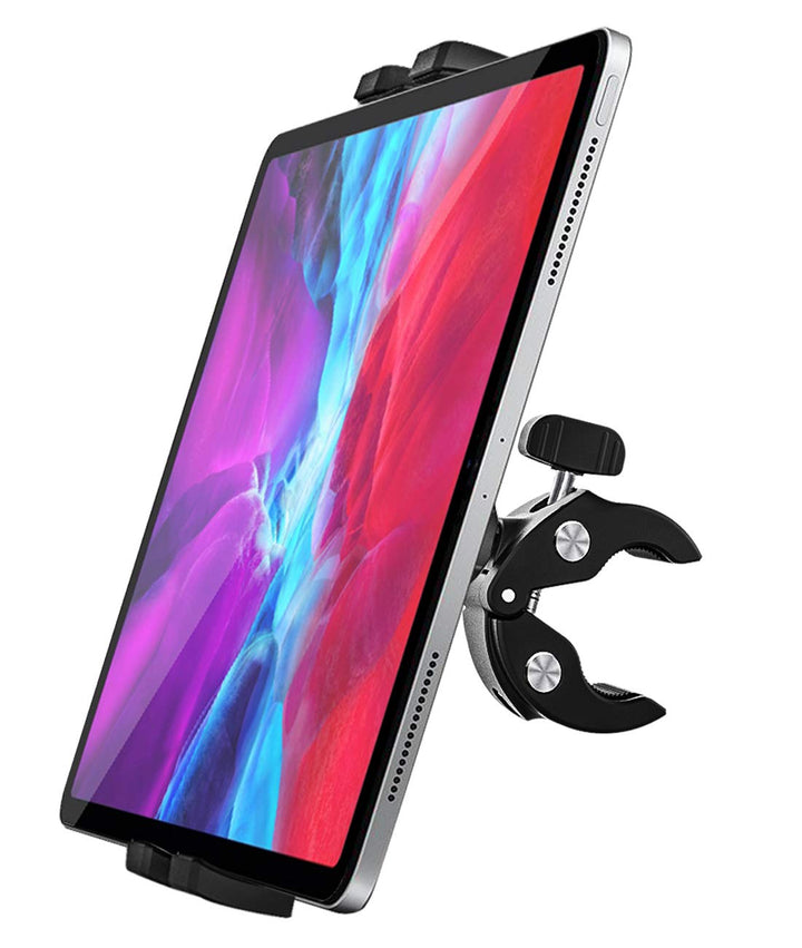 Bike Tablet Mount, Motorcycle Bicycle Tablet Holder, Cycling Handlebar Tablet Clamp with 360 Rotation for iPad Pro/Air/Mini, iPhone, Samsung Galaxy Tabs, More 4.7-13 Cellphones and Tablets