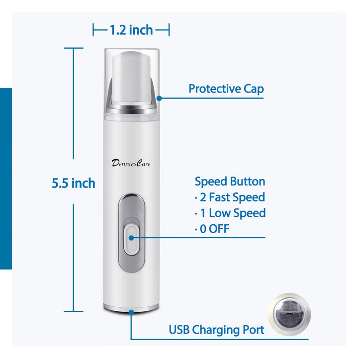Electric Nail Buffer Rechargeable Nail Buffer Drill and Polisher Easily File for Naturally Beautiful Looking Nails Electric Manicure Pedicure Tool Nail Buffer and Shine Kit