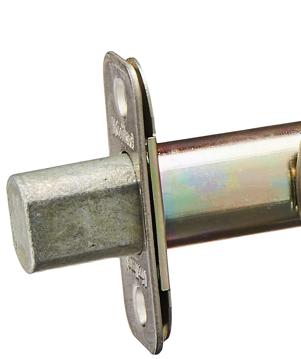 663 Deadbolt Unkeyed Deadbolt Lock, Satin Nickel Round Interior Turn Piece for Front Entry Door, with Latch and Adapter, No Exterior Assembly