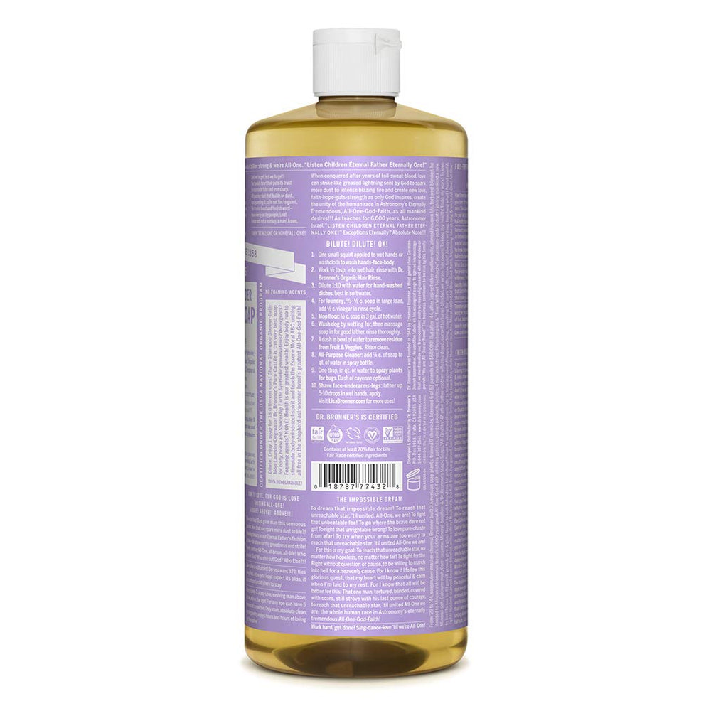 - Pure-Castile Liquid Soap (Lavender, 32 ounce, 2-Pack) - Made with Organic Oils, 18-in-1 Uses: Face, Body, Hair, Laundry, Pets and Dishes, Concentrated, Vegan, Non-GMO