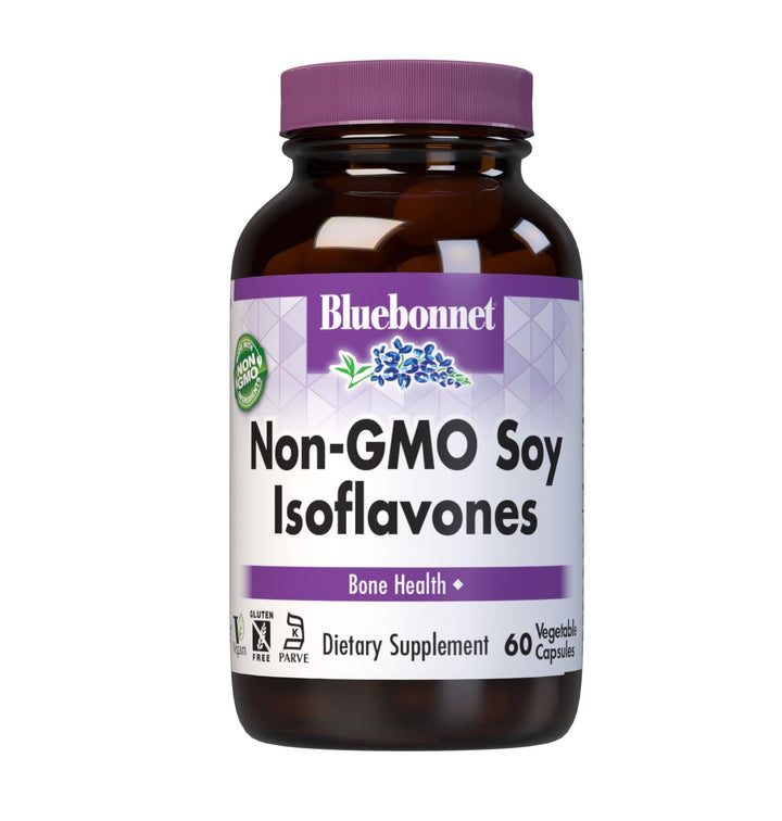 Bluebonnet Nutrition Non-GMO Soy Isoflavones, Bone Health*, Vegan, Kosher Parve, Gluten-Free, 60 Vegetable Capsules, 60 Servings
