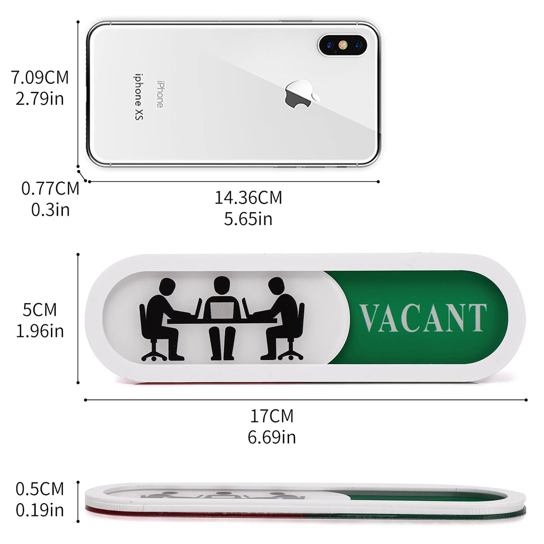 Do Not Disturb Welcome Please Knock Sign,Privacy Sign for Home Office Hotles Hospital Conference Room,Slider Door sign (Tells Whether Room Vacant or Occupied), 6.69'' x 1.96''