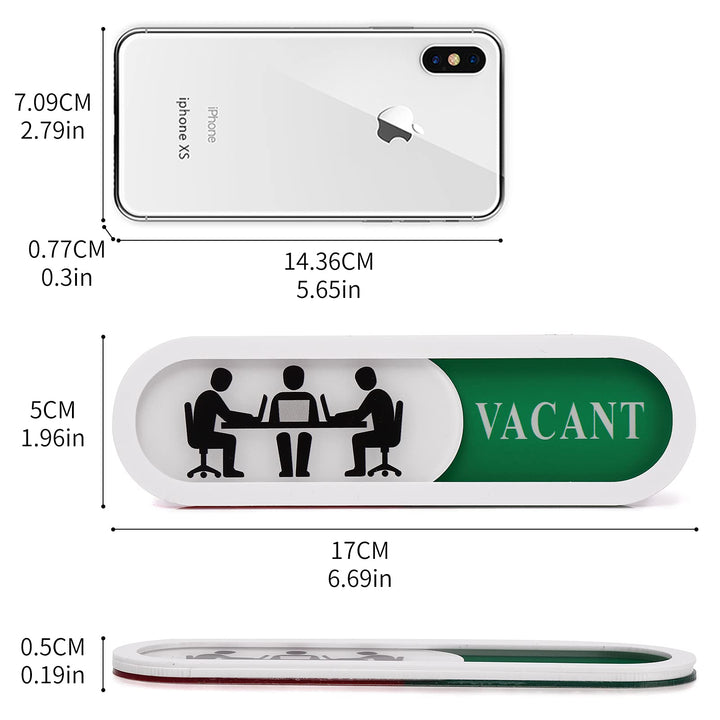 Do Not Disturb Welcome Please Knock Sign,Privacy Sign for Home Office Hotles Hospital Conference Room,Slider Door sign (Tells Whether Room Vacant or Occupied), 6.69'' x 1.96''