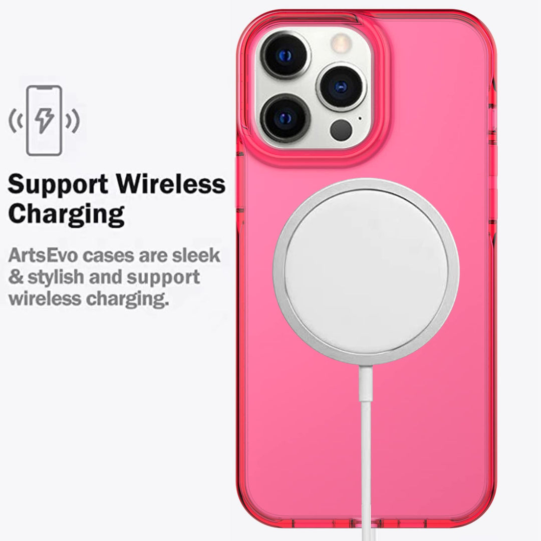 Shockproof Clear Design for iPhone 13 Pro Max Case, Certified 6.6ft Drop Protection, Raised Edges Protect Camera and Screen (Purple)