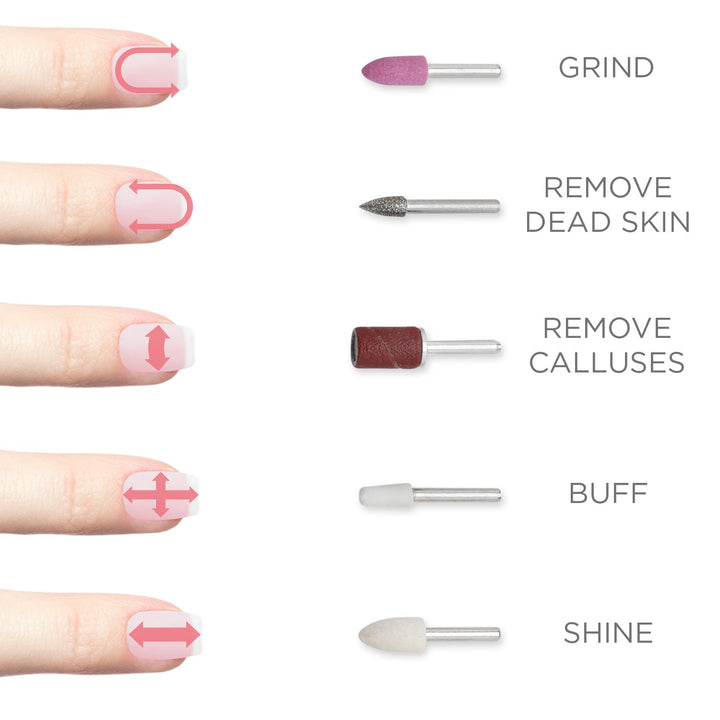 Replacement Nail Drill Bits / Heads for ProCare Manicure & Pedicure System