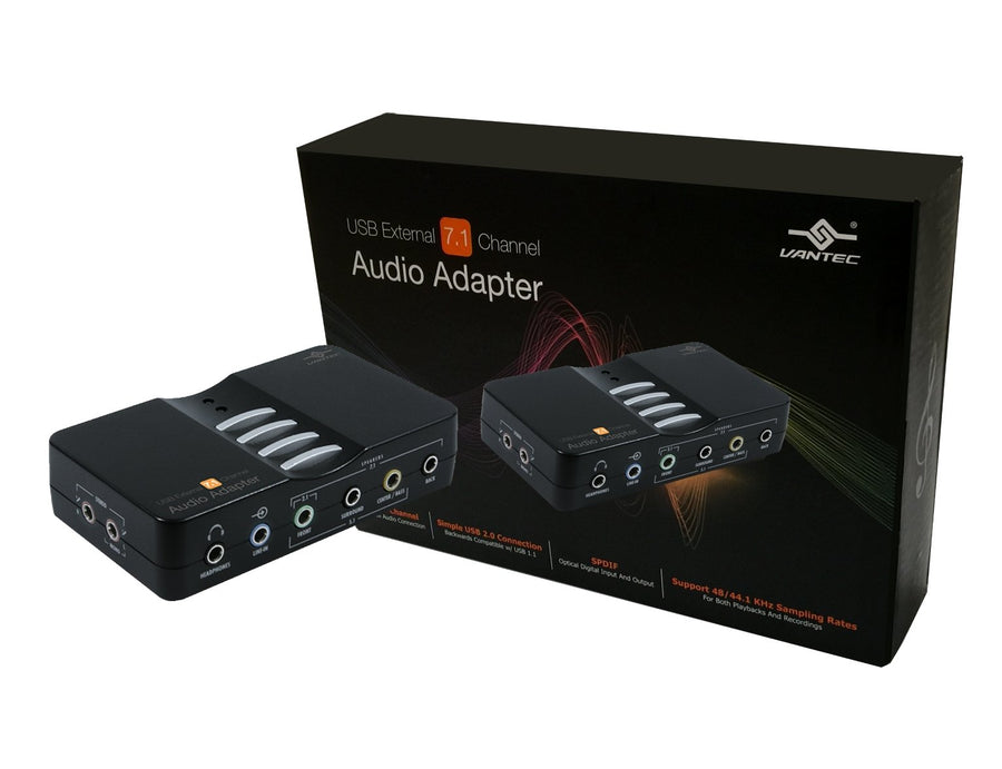 NBA-200U USB External 7.1 Channel Audio Adapter (Black)