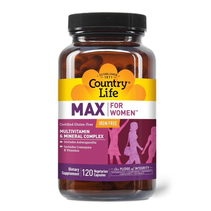 Max for Women - Multivitamin and Mineral Complex, Iron-free - 120 Vegan Capsules