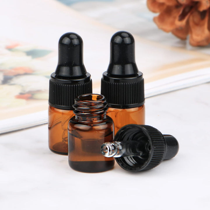 2Ml: Amber Glass Dropper Bottles 30 Pcs Mini 1Ml 2Ml 3Ml Essential Oils Dropper Bottles Refillable Perfume Fragrance Cosmetics Glass Dropper Pipette Bottles Vial Container (2Ml)