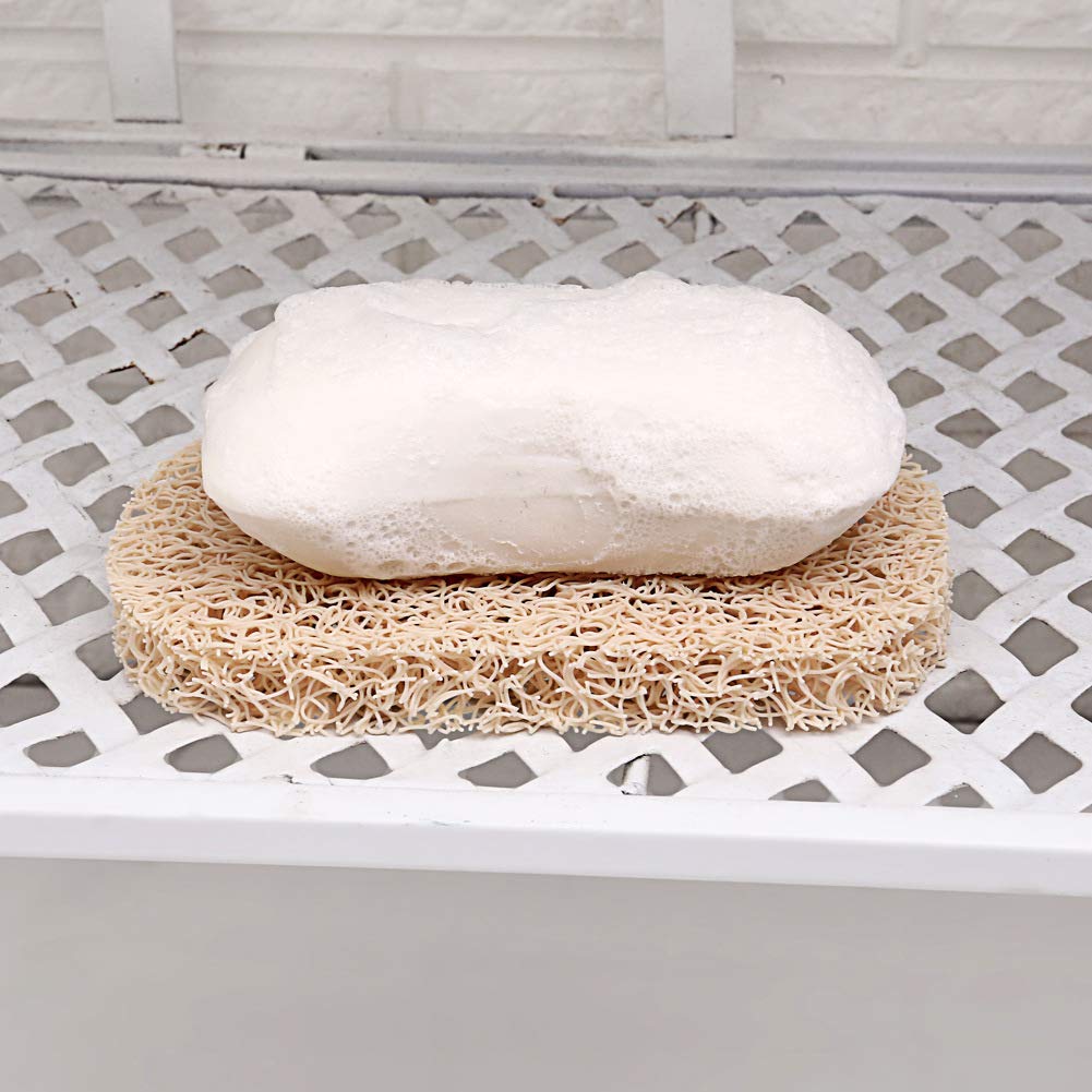 6 Pcs Soap Saver PVC Soap Lifting Pads Soap Holder for Home Bathroom Shower Kitchen (Beige)