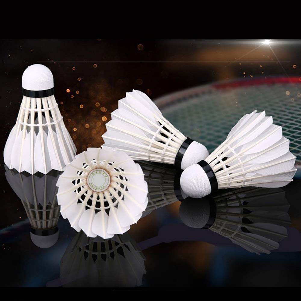 12-Pack Advanced Goose Feather Badminton Shuttlecocks with Great Stability and Durability,Indoor Outdoor Sports Hight Speed Training Badminton Birdies Balls