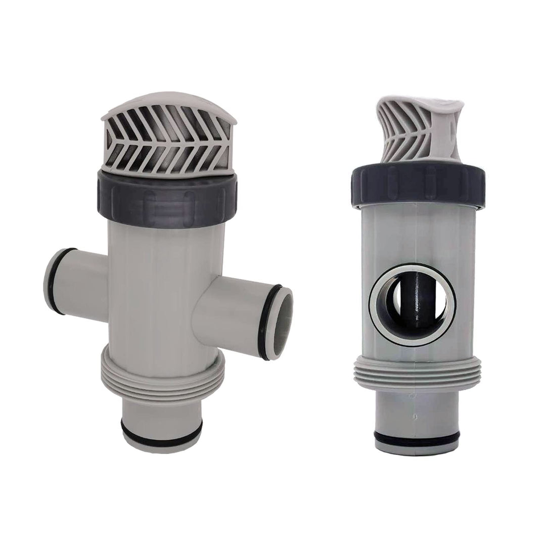 11872 Dual Split Hose Plunger Valve Hose Connector and 1.5” to 1.25”Hose Adapter Plunger Valve with 2 Clamps Replacement for Above Ground Pool Setup and Pool Sand Filter Pump (Set of 2)