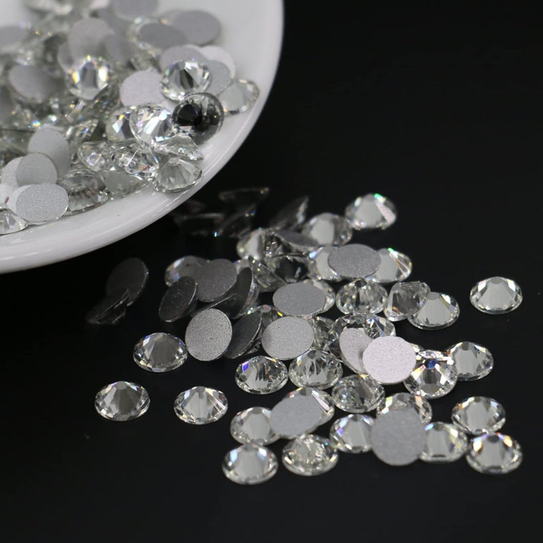 1440 Pieces SS16 Flatback Rhinestones, 4.8MM Flatback Crystal Clear Rhinestones for Craft Nails Dance Costumes, Non Hotfix Rhinestones