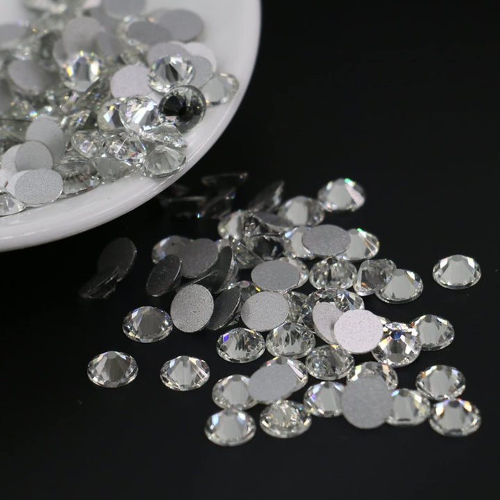 1440 Pieces SS4 Flatback Rhinestones, 1.5MM Flatback Crystal Clear Rhinestones for Craft Nails Dance Costumes, Non Hotfix Rhinestones