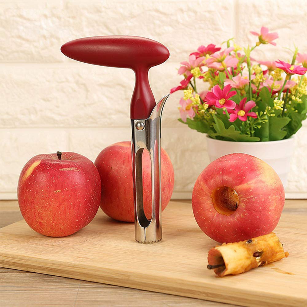 apple Corer, Stainless Steel Kitchen Gadget Tool Fruit Seeder Core Remover Fruit Vegetable Tools Apple Pear Corer Easy Twist Fruits Tools Core Seed Remover