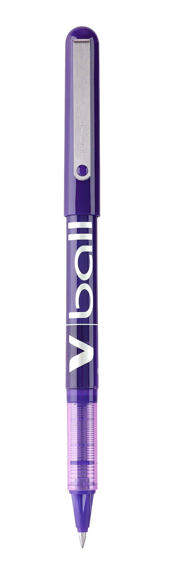 VBall Liquid Ink Rolling Ball Stick Pens, Extra Fine Point, Purple Ink, 12-Pack (35210)