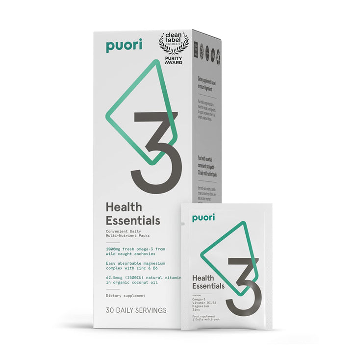P3 Health Essentials - Multivitamins for Men and Women - 30 Servings - Omega 3, Vitamin D, Magnesium, Zinc - Multi-Nutrient for Brains and Energy