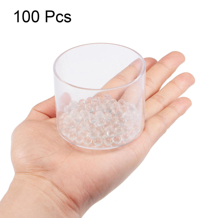 7mm Solid Round Clear Glass Ball Boiling Stones Soda Lime Glass Beads 100pcs