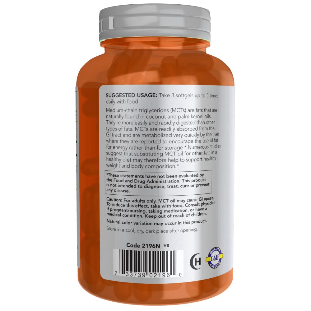 Now Foods MCT Oil Softgels, 1,000 mg, 150 Count (Pack of 2)