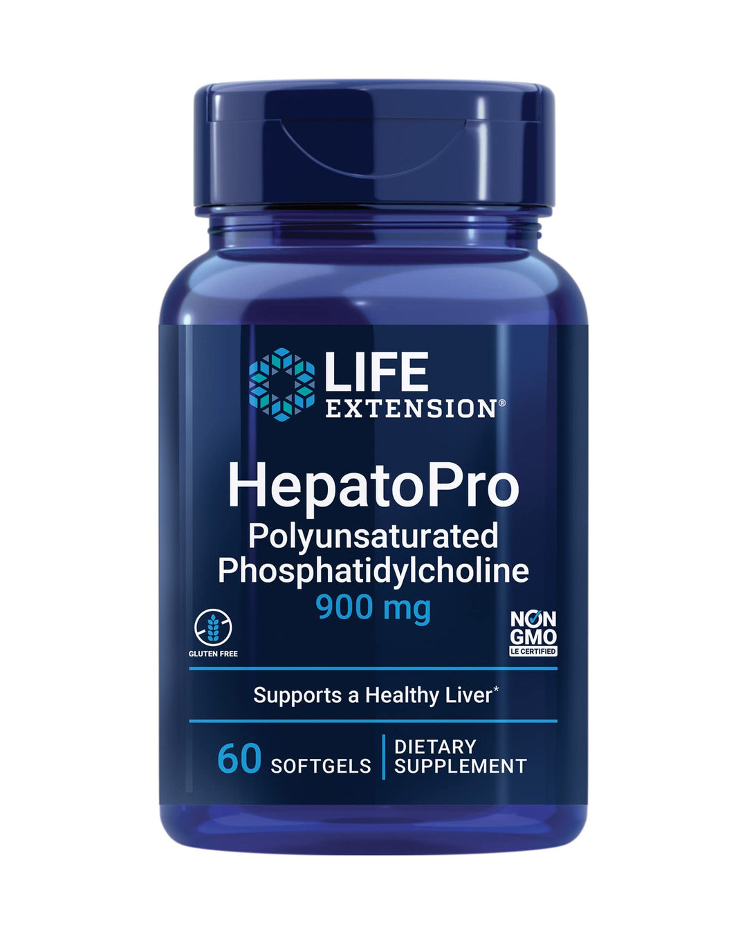 HepatoPro, polyunsaturated phosphatidylcholine, 900 mg, Supports a Healthy Liver and detoxification, Protects Against oxidative Stress, Gluten-Free, Non-GMO, 60 softgels