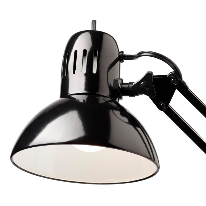 12641 Architect 32 Swing-Arm Clamp-On Lamp, Black Architect, Finish, LED Bulb Included