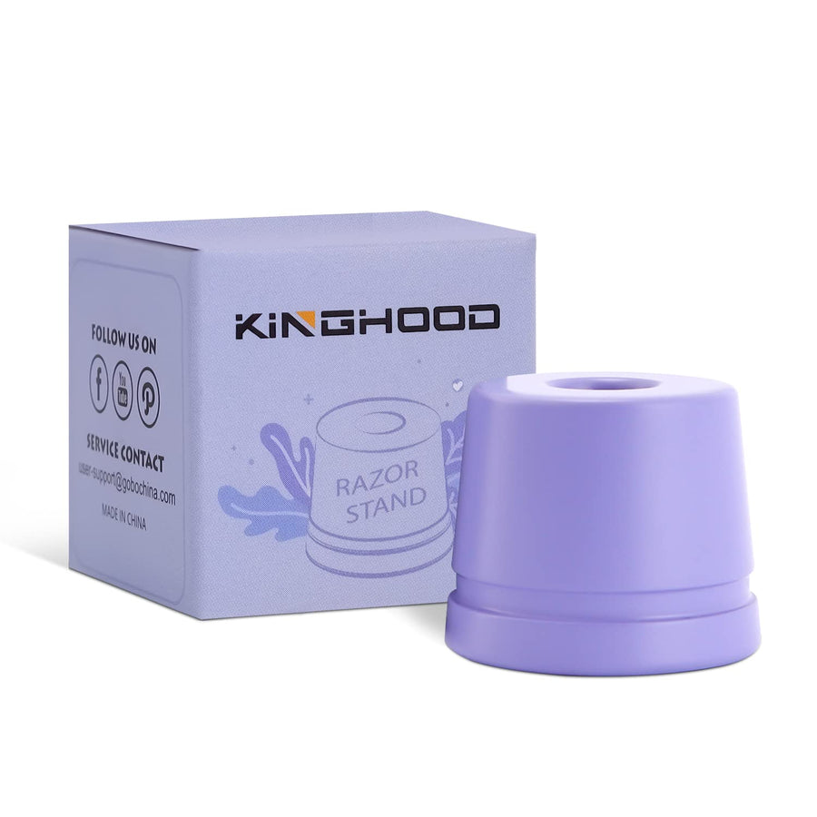 Safety Razor Stand For Men And Women Shaving Razor Opening Dia 0.43(11 mm) Purple Metal Razor Holder