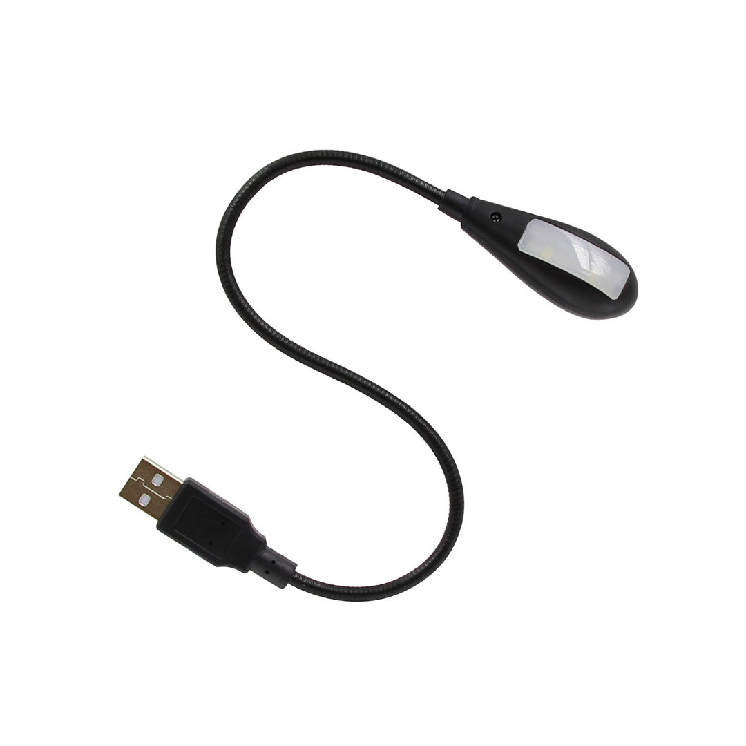 ® Bright LED USB Lamp Light Reading Lamp for Laptop Flexible Neck Black