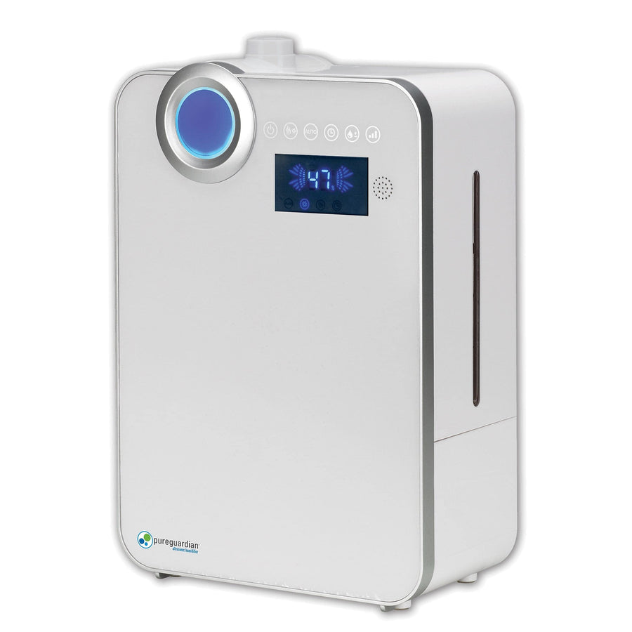 12.5L Output per Day Ultrasonic Warm and Cool Mist Humidifier, Large Room, Home, Office, Easy Quiet Operation, Digital Display, Auto Humidistat, Timer, Auto Shut-Off, Pure Guardian H7550