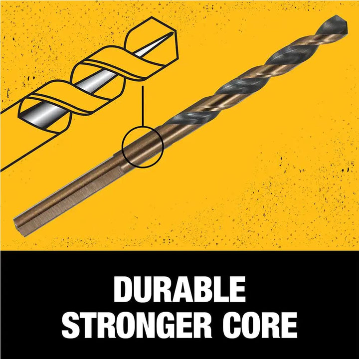 Dril Bit Set, Black and Gold Drill Bit Set 10-Piece (DWA1180)
