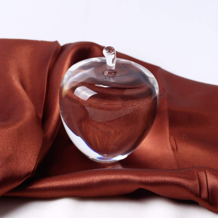 H&D HYALINE & DORA Crystal Glass Apple Paperweight (Clear)