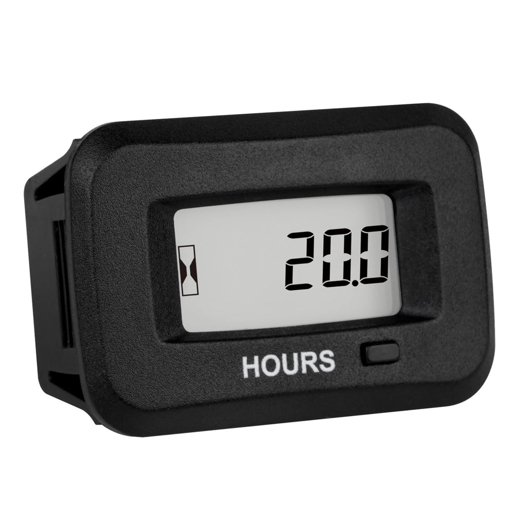 Digital LCD Hour Meter,AC/DC 5V to 277V for Lawn Mower Generator Motorcycle Golf Cart Forklift Scrubber Machine etc.