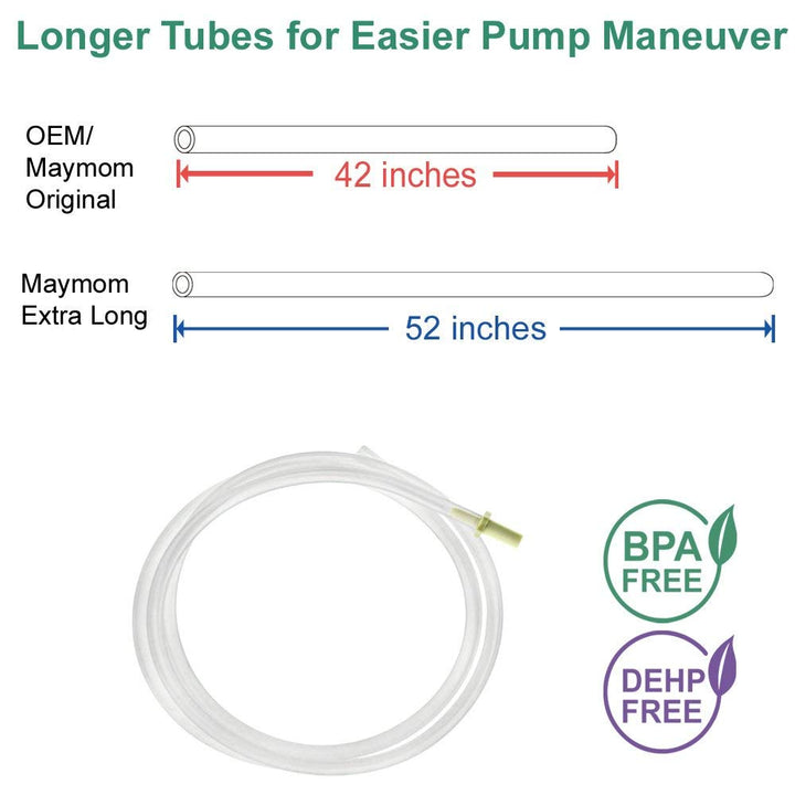 Extra Long Replacement Tubing for Medela Pump in Style and New Pump in Style Advanced Breast Pump - BPA Free, (1 Retail Package Contain 2 Tubes), 54 Inches Long