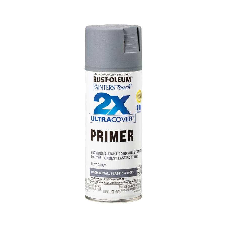 334017 Painter's Touch 2X Ultra Cover Spray Primer, 12 oz, Flat Gray