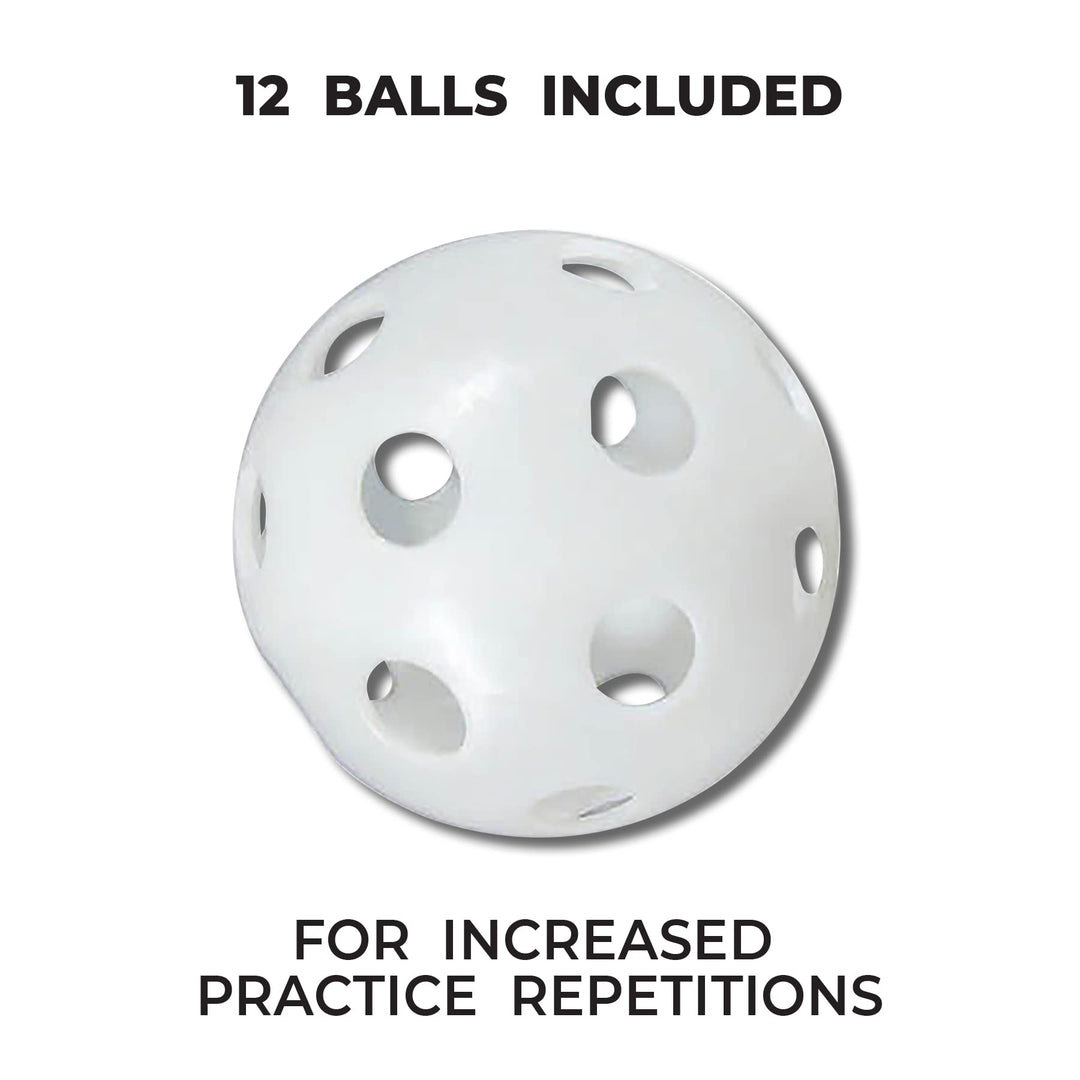 Practice Golf Balls, Perforated, 12 Count