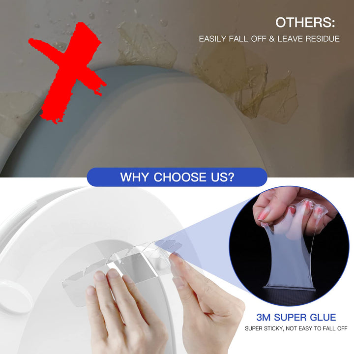4 Pcs Pee Guard for Toilet Seat, Potty Training Pee Splash Guard for Kids, Toilet Splash Guard Prevents Kids and Adult from Peeing Splash - Upgrad Super Stickiness