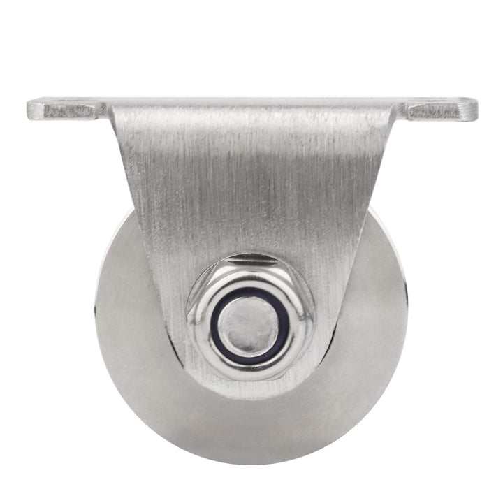 1 Piece Groove Wheel Pulley 304 Stainless Steel Pulley Block Super Silent Detachable Duplex Bearing for DIY Gym Equipment, Sliding Gate with Mounting Screws and Expansion Pipes V Type