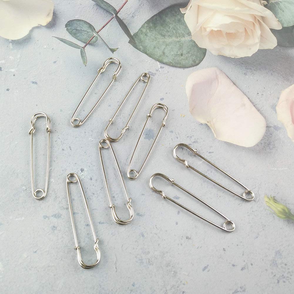 Safety Pins Extra Large Heavy Duty - 22PCS 3Inch Blanket Pins, Strong & Sturdy Bulk Pins for Blankets, Skirts, Crafts, Kilts - Silver