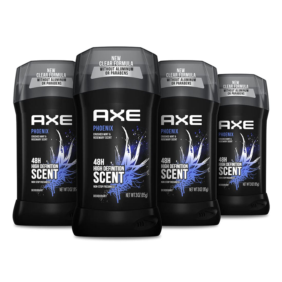 Phoenix Deodorant 48H Odor Protection Crushed Mint & Rosemary Aluminum Free Deodorant for Men 3 Ounce (Pack of 4)