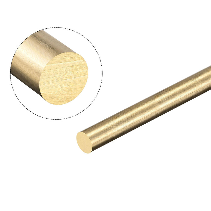 Brass Rod,5mm,1/5 inch Diameter 350mm Length Brass Solid Round Rod Lathe Bar Stock for RC Model Airplane Helicopter DIY Craft 1pcs