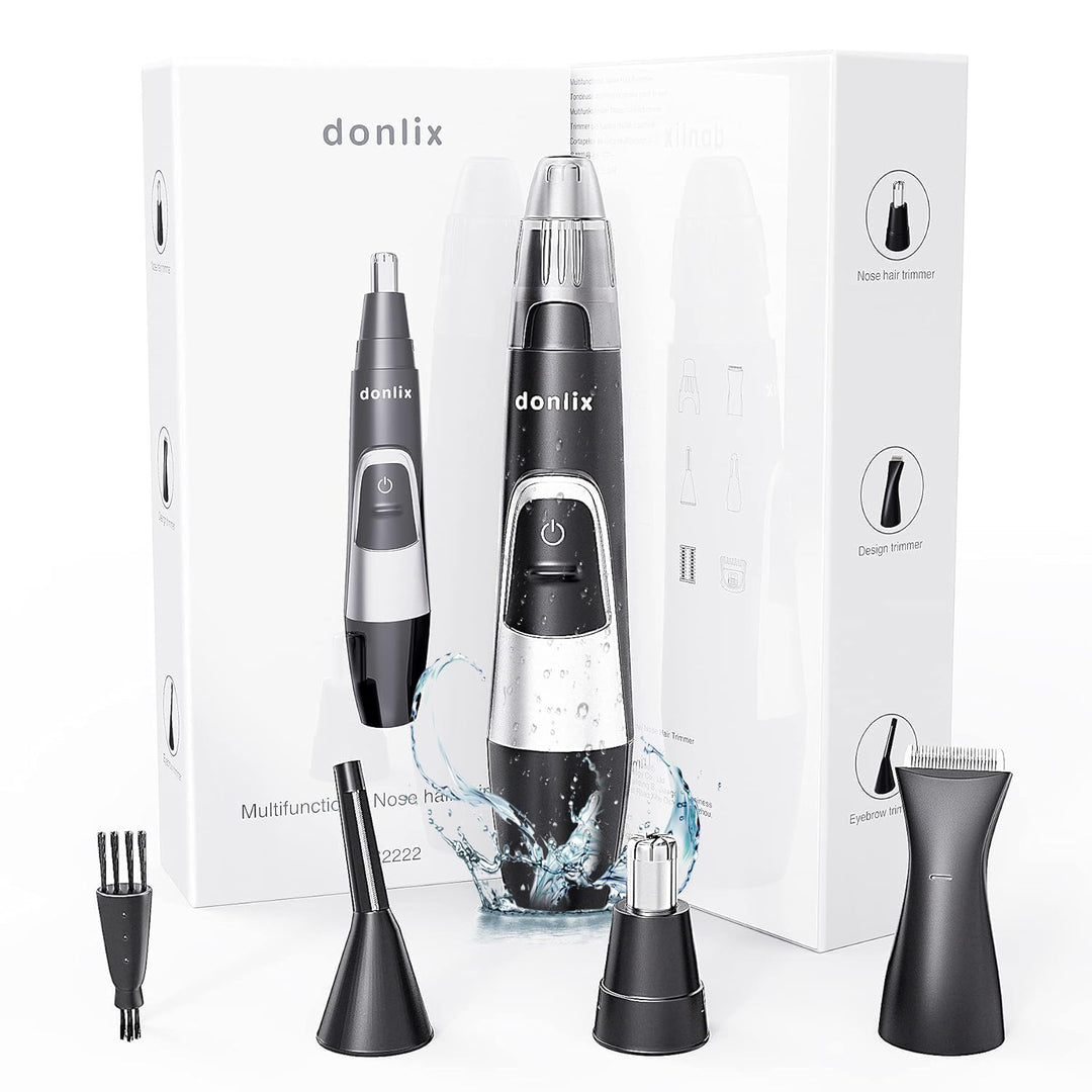 Ear and Nose Hair Trimmer for Men,Battery-Operated Electric Nose Trimmer, 3 in 1 Lightweight Waterproof Hair and Beard Clippers for men