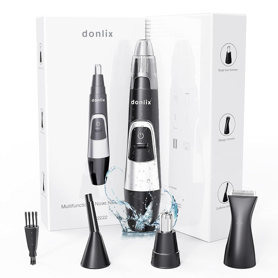 Ear and Nose Hair Trimmer for Men,Battery-Operated Electric Nose Trimmer, 3 in 1 Lightweight Waterproof Hair and Beard Clippers for men