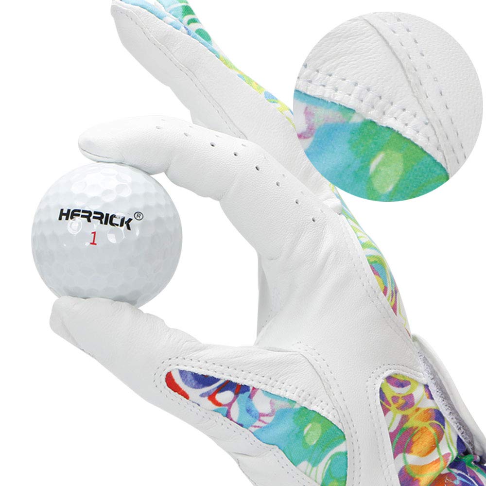 Golf Gloves for Women Ladies Soft Leather Accessories Breathable for Non Slip Gloves 1 Pair