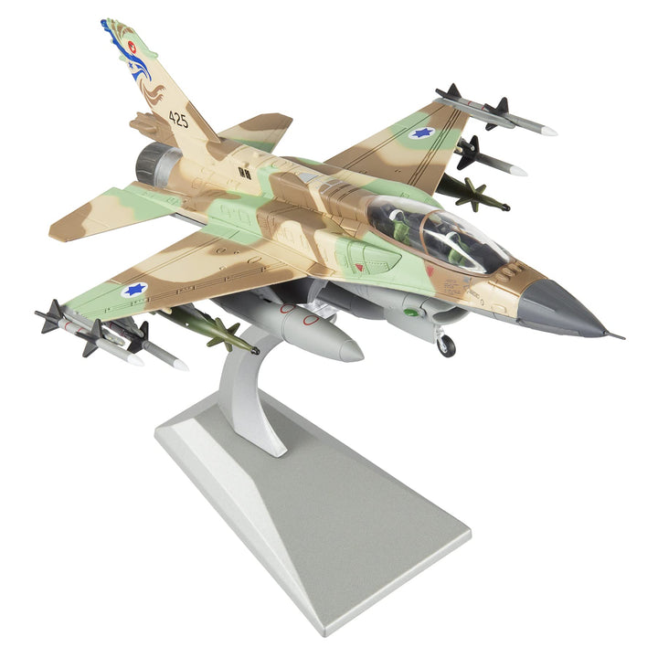 Fighter Jet Model 1:72 Scale Diecast Model Planes F-16I Storm Israeli Air Force Attack Falcon Fighter Model Planes Painted Diecast Military Airplane Model for Collection and Gift