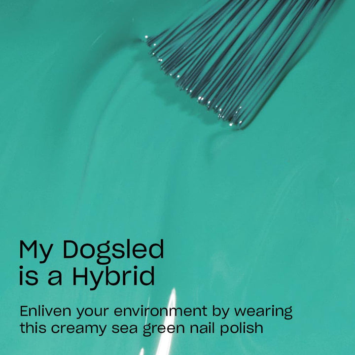 Nail Lacquer My Dogsled is a Hybrid | Opaque Bright Green Crème Chip Resistant Nail Polish | Vegan, Fast Drying, Streak Free