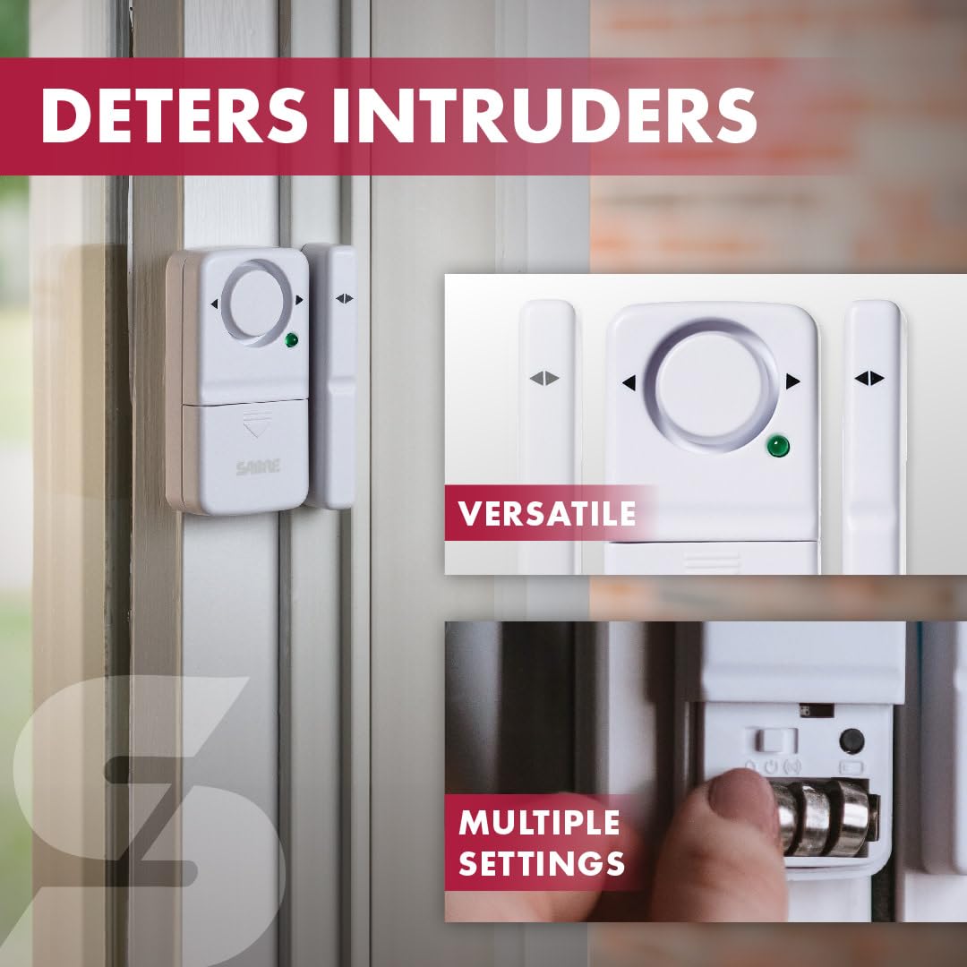 Wireless Home Security Door Window Burglar Alarm with LOUD 120 dB Siren, DIY EASY to Install