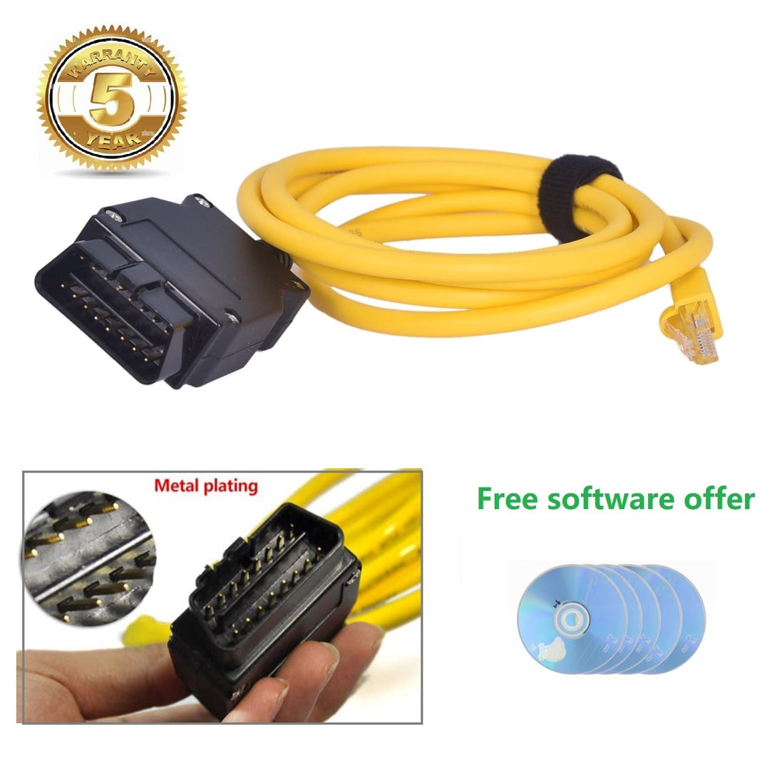 Ethernet OBD OBDII OBD2 ENET RJ45 Coding f g-Series Cable 2M Compatible e-sys