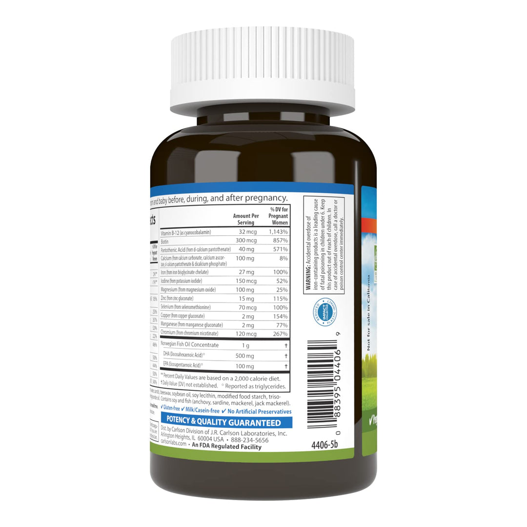 - Prenatal, Multiple with DHA & Vitamin D3, Pregnancy Health, Fetal Development & Immune Support, 60 Softgels