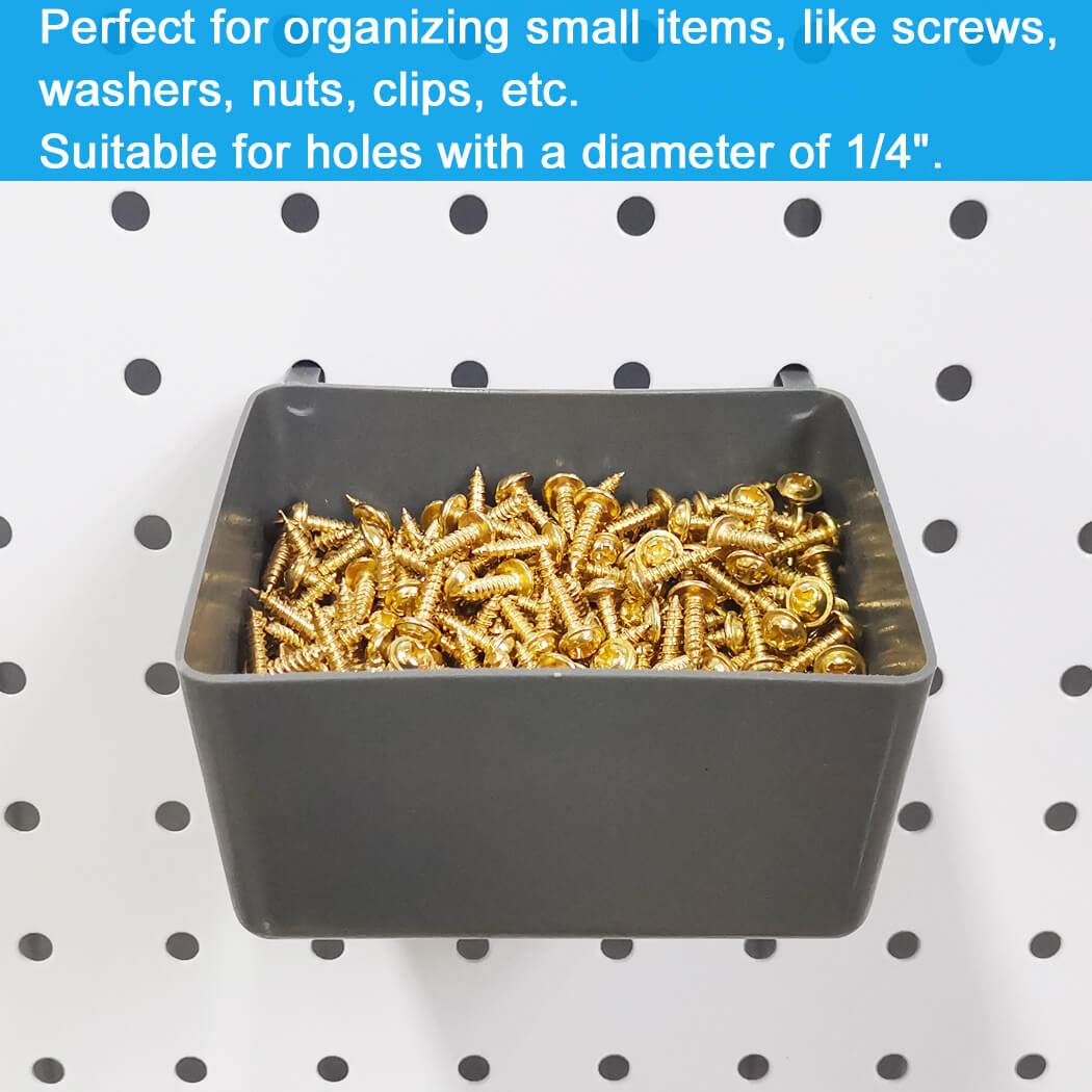 Pegboard Hooks Assortment with Pegboard Bins, Peg Locks, for Organizing Various Tools, 140 Piece