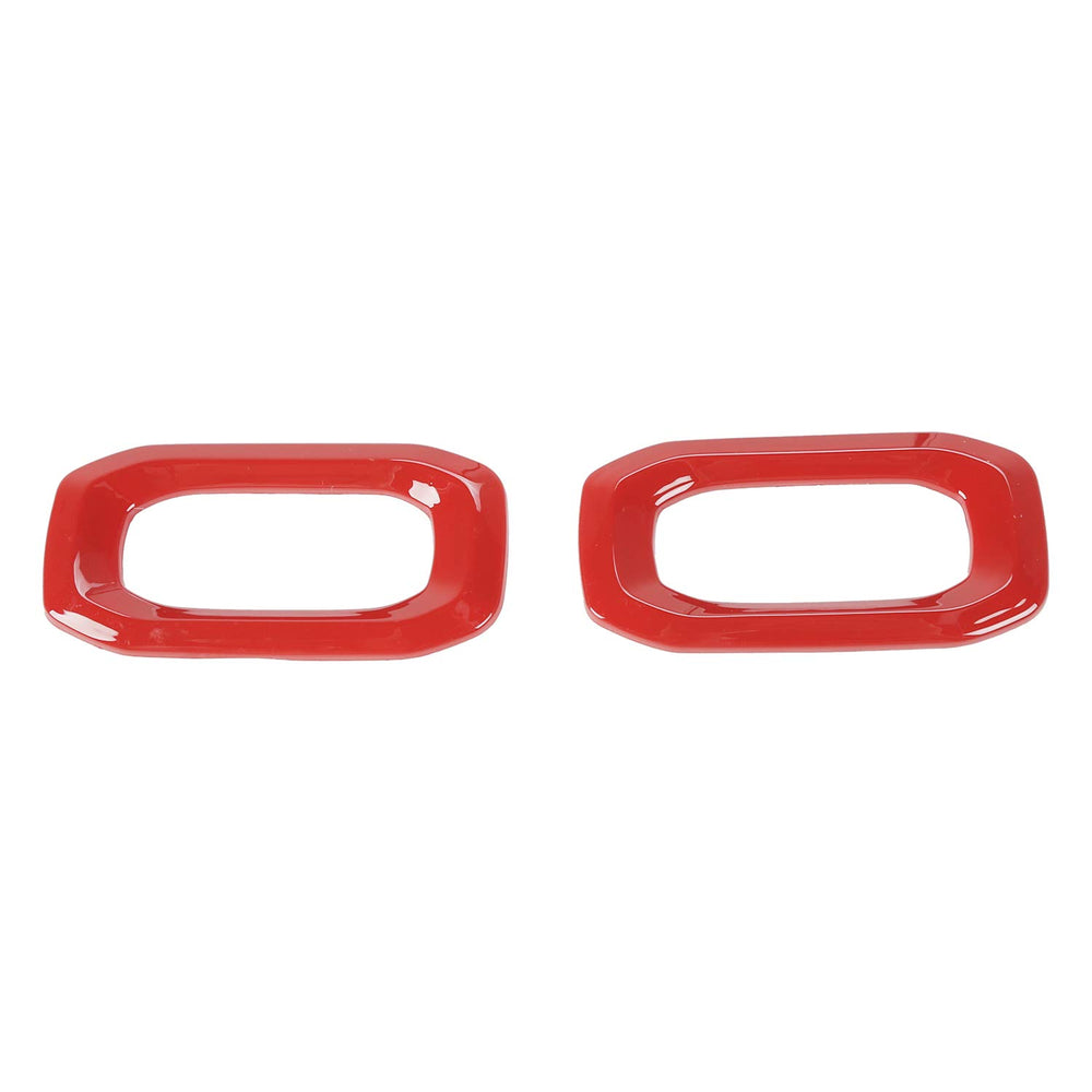 Door Lock Switch Trim Cover Interior Accessories Compatible with Jeep Wrangler 2018-2023 JL JLU Sport Sahara Rubicon & 2020-2023 Gladiator JT, Red