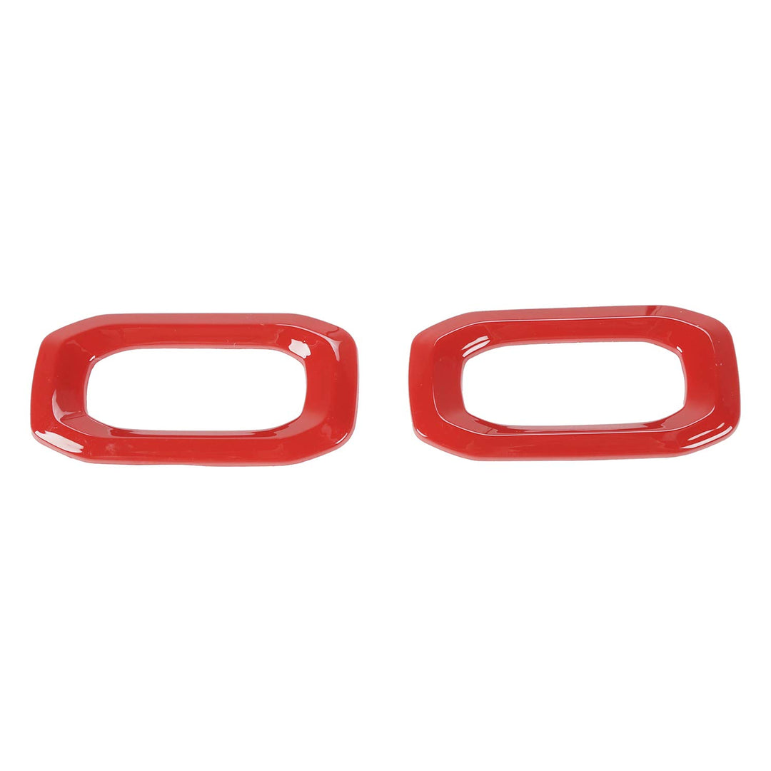 Door Lock Switch Trim Cover Interior Accessories Compatible with Jeep Wrangler 2018-2023 JL JLU Sport Sahara Rubicon & 2020-2023 Gladiator JT, Red