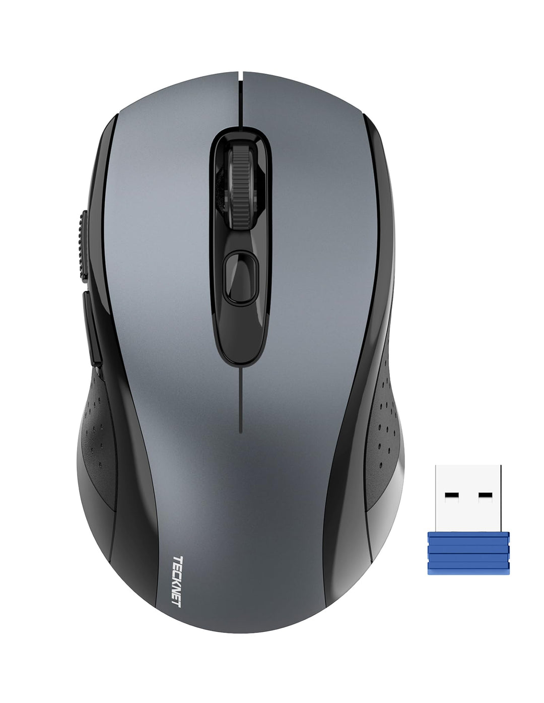 Wireless Mouse for Laptop, 2.4G Wireless Computer Mouse, 5-Level Adjustable 4800 DPI, Silent Mouse with Receiver & 6 Buttons, 18 Months Battery Life, USB Portable Mouse for Mac, Chromebook